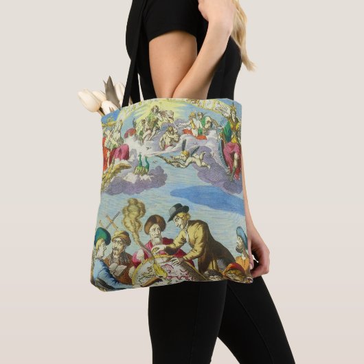  Explorers met de Kaart van het Antiek Wereldbol,  Tote Bag (Dichtbij)