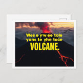 "Explosão de Emoções: Seja o Vulcão da Sua Própria Briefkaart (Voorkant / Achterkant)