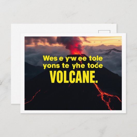 "Explosão de Emoções: Seja o Vulcão da Sua Própria Briefkaart (Voorkant / Achterkant)