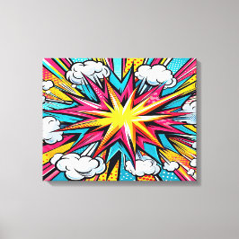 explosie canvas afdruk