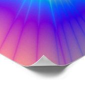 Explosie in Blue Red Green en Violet Poster (Hoek)