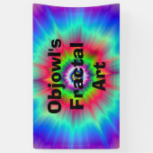 Explosie in Blue Red Green en Violet Spandoek (Verticaal)