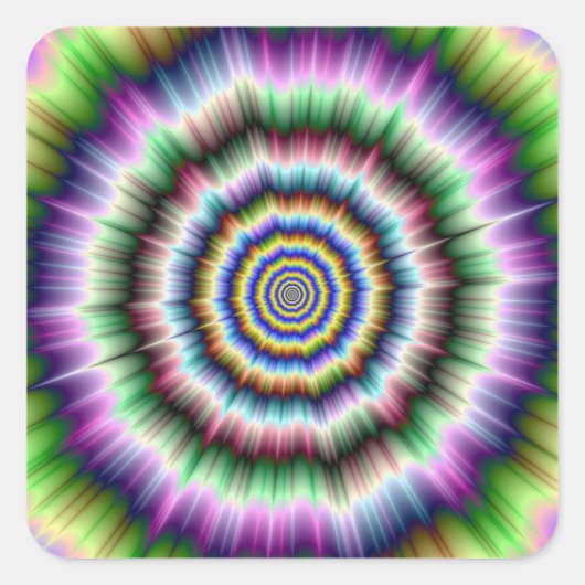 Explosie in Violet Green en Blue Sticker (Voorkant)