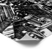 Explosie manga-strip in de stad Akira cyberpunk Poster (Hoek)