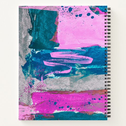 Explosie van Abstracte Brushstrokes Sketch Notitie Notitieboek (Achterkant)