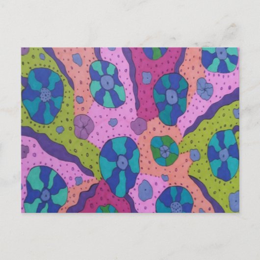 Explosie van Abstracte kleurentekening Briefkaart (Voorkant)