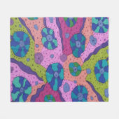 Explosie van Abstracte kleurentekening Fleece Deken (Voorkant (Horizontaal))