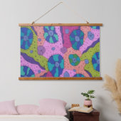 Explosie van Abstracte kleurentekening Hangend Wandkleed (Slaapkamer)