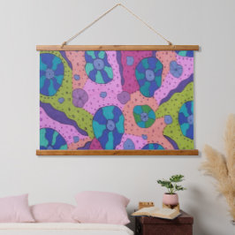 Explosie van Abstracte kleurentekening Hangend Wandkleed