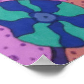 Explosie van Abstracte kleurentekening Poster (Hoek)