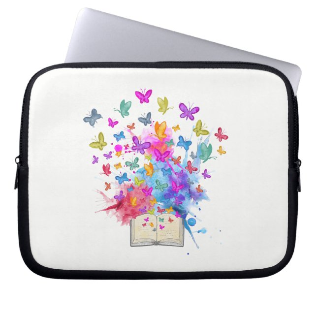explosie van botervliegen laptop sleeve (Voorkant)