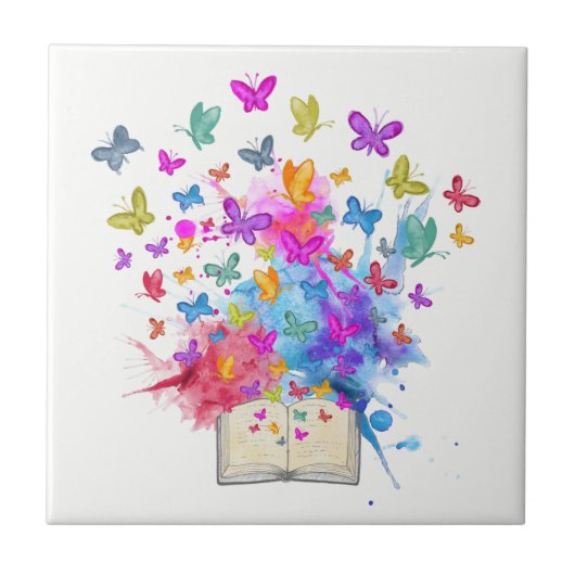 explosie van botervliegen tegeltje (Voorkant)