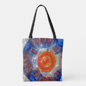 Explosie van Cosmos Art Glass - Van Gogh Oranje Su Tote Bag (Achterkant)