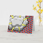 Explosie van de Stijl van het pop-art de Grappige Kaart (Gele Bloem)