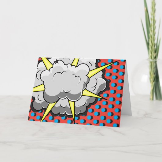 Explosie van de Stijl van het pop-art de Grappige Kaart (Voorkant)