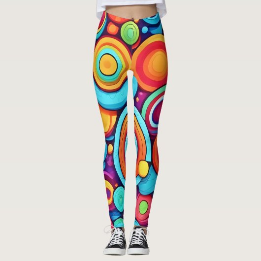 explosie van een levendige cirkel leggings (Voorkant)