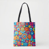 explosie van een levendige cirkel tote bag (Voorkant)