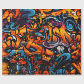 Explosie van graffiti in steden cadeaupapier (Vlak)