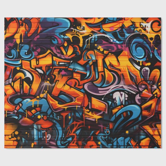 Explosie van graffiti in steden cadeaupapier (Vlak)