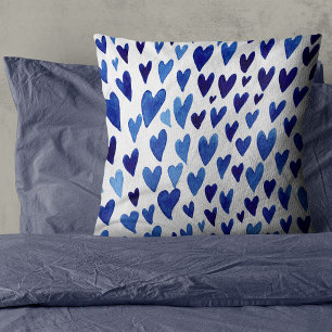 explosie van het hart van de Valentijnsdag - blauw Kussen