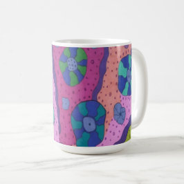 Explosie van kleur Abstract Koffiemok