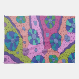 Explosie van kleur Abstract Theedoek