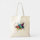 Explosie van kleuren - Levendige Abstracte Multi- Tote Bag (Achterkant)