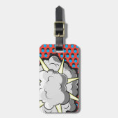 Explosie van kunststijl in pop bagagelabel (Voorkant verticaal)