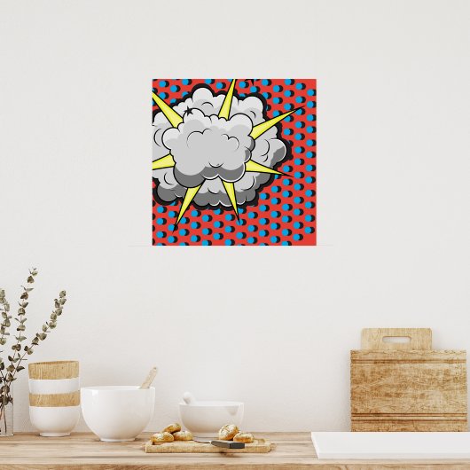 Explosie van kunststijl in pop poster (Keuken)
