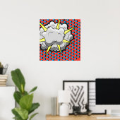 Explosie van kunststijl in pop poster (Thuiskantoor)