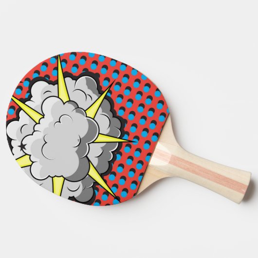 Explosie van kunststijl in pop tafeltennisbatje (Zijkant)