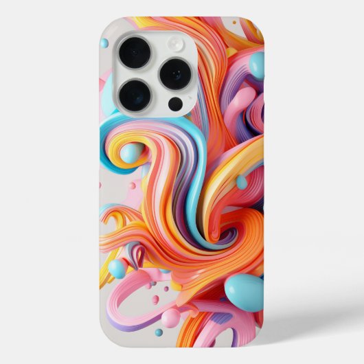 Explosie van pastelkleurige vormen Case-Mate iPhone case (Achterkant)