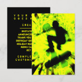 explosie van skateboard kaart (Voorkant / Achterkant)