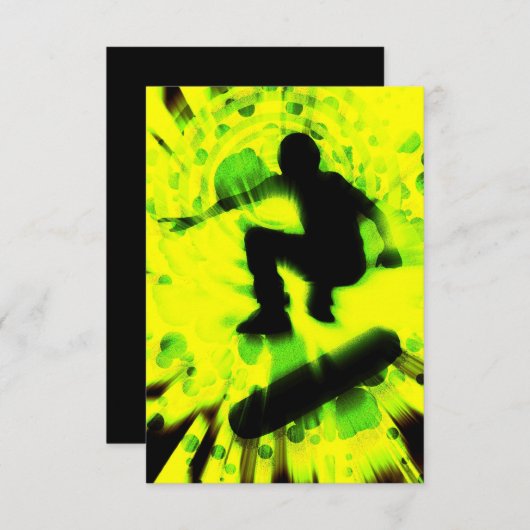 explosie van skateboard kaart (Voorkant / Achterkant)