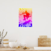 explosie van skateboard poster (Keuken)