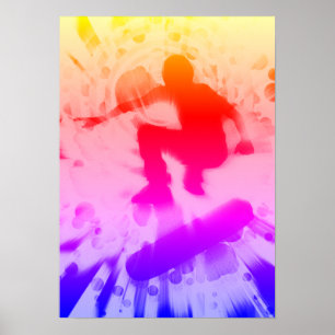explosie van skateboard poster