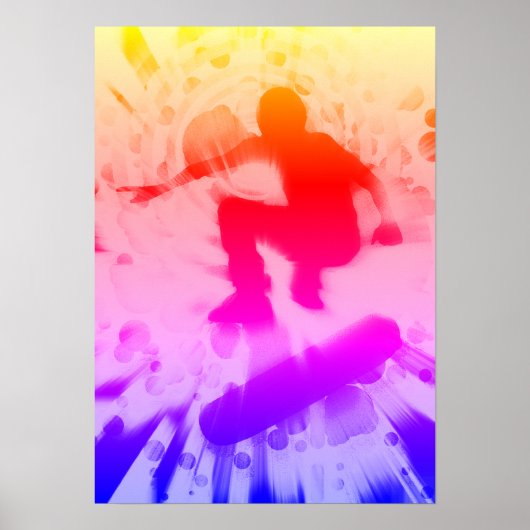 explosie van skateboard poster (Voorkant)