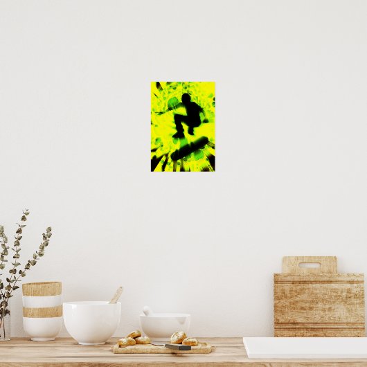 explosie van skateboard poster (Keuken)