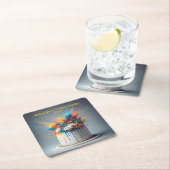 Explosie van vreugde - Happy Birthday Cake Kartonnen Onderzetters (Insitu)