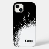explosie van zwart-witte muziek Case-Mate iPhone case (Achterkant)