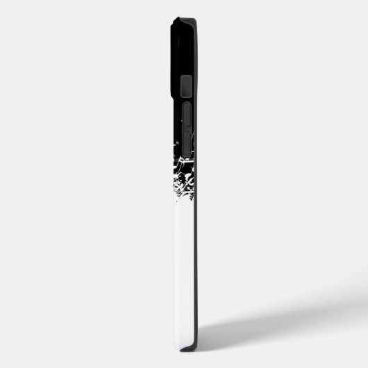 explosie van zwart-witte muziek Case-Mate iPhone case (Achterkant / Links)