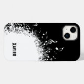 explosie van zwart-witte muziek Case-Mate iPhone case (Achterkant (horizontaal))