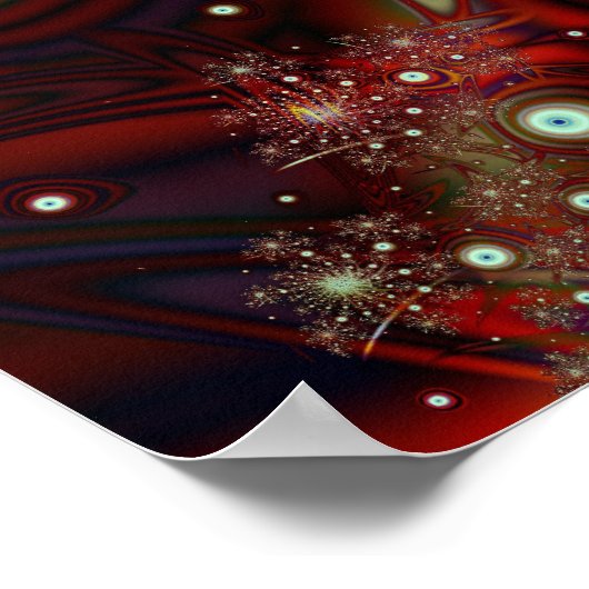 Explosiecool - Abstracte fijne fractale kunst Poster (Hoek)