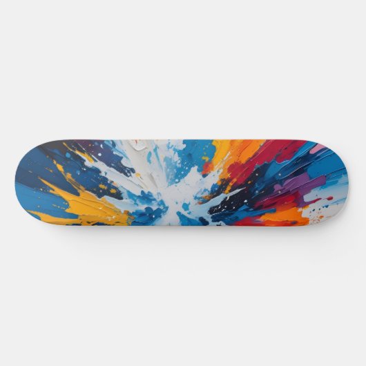 Explosief Abstract Skateboard Deck – Levendige kle (Horizontaal)