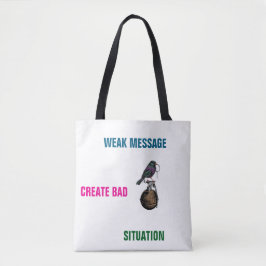 explosief bericht tote bag