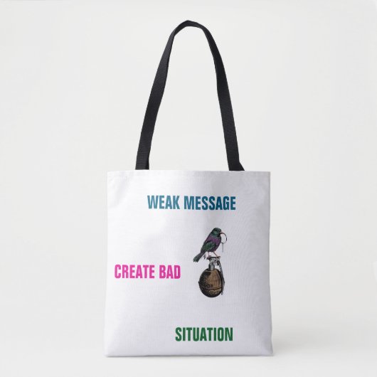 explosief bericht tote bag (Voorkant)