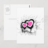 Explosief harten Emo Alternative Grunge Rock Punk Briefkaart (Voorkant / Achterkant)