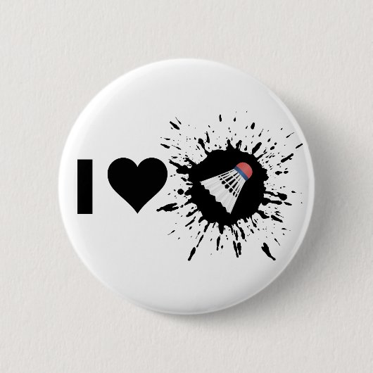 Explosief I Love Badminton Ronde Button 5,7 Cm (Voorkant)