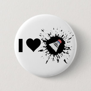 Explosief I Love Badminton Ronde Button 5,7 Cm