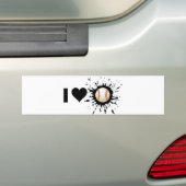 Explosief I Love Baseball Bumpersticker (Op auto)